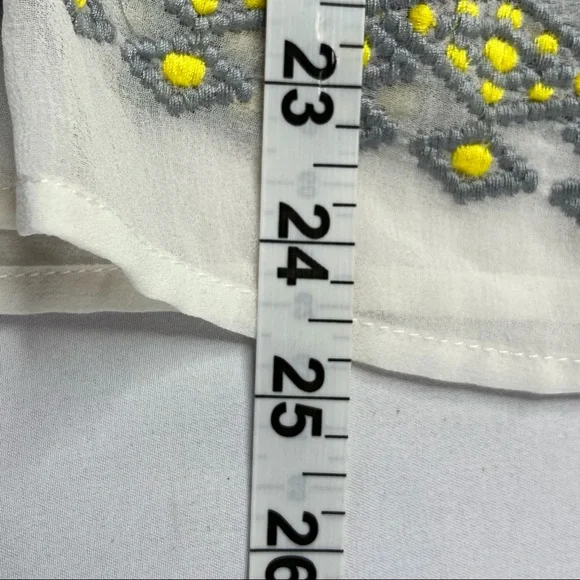 Love Stitch Sheer Embroidered Top Size Small - Picture 10 of 12